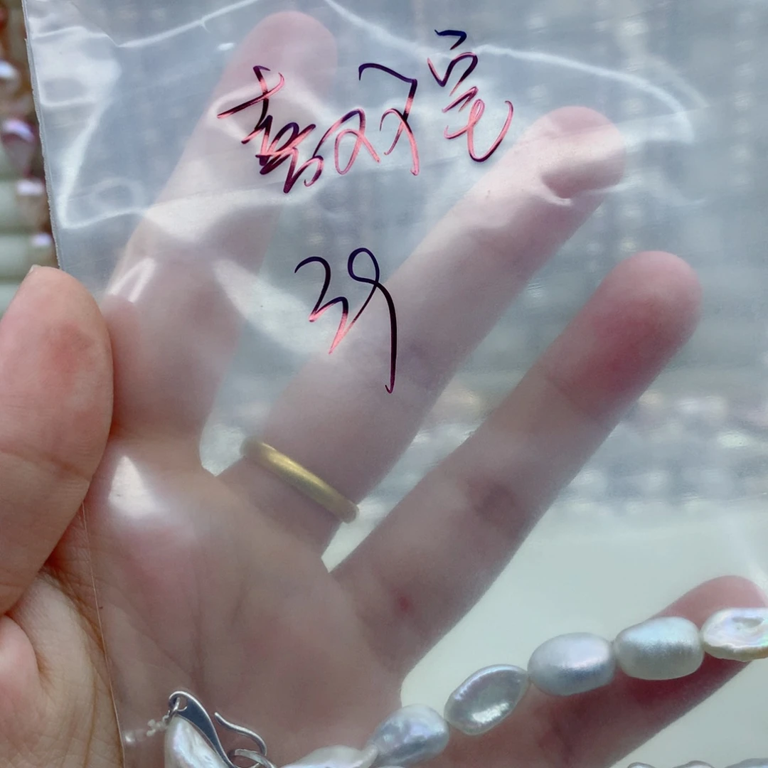 喜***宅淡水珍珠手绳银S925镶嵌