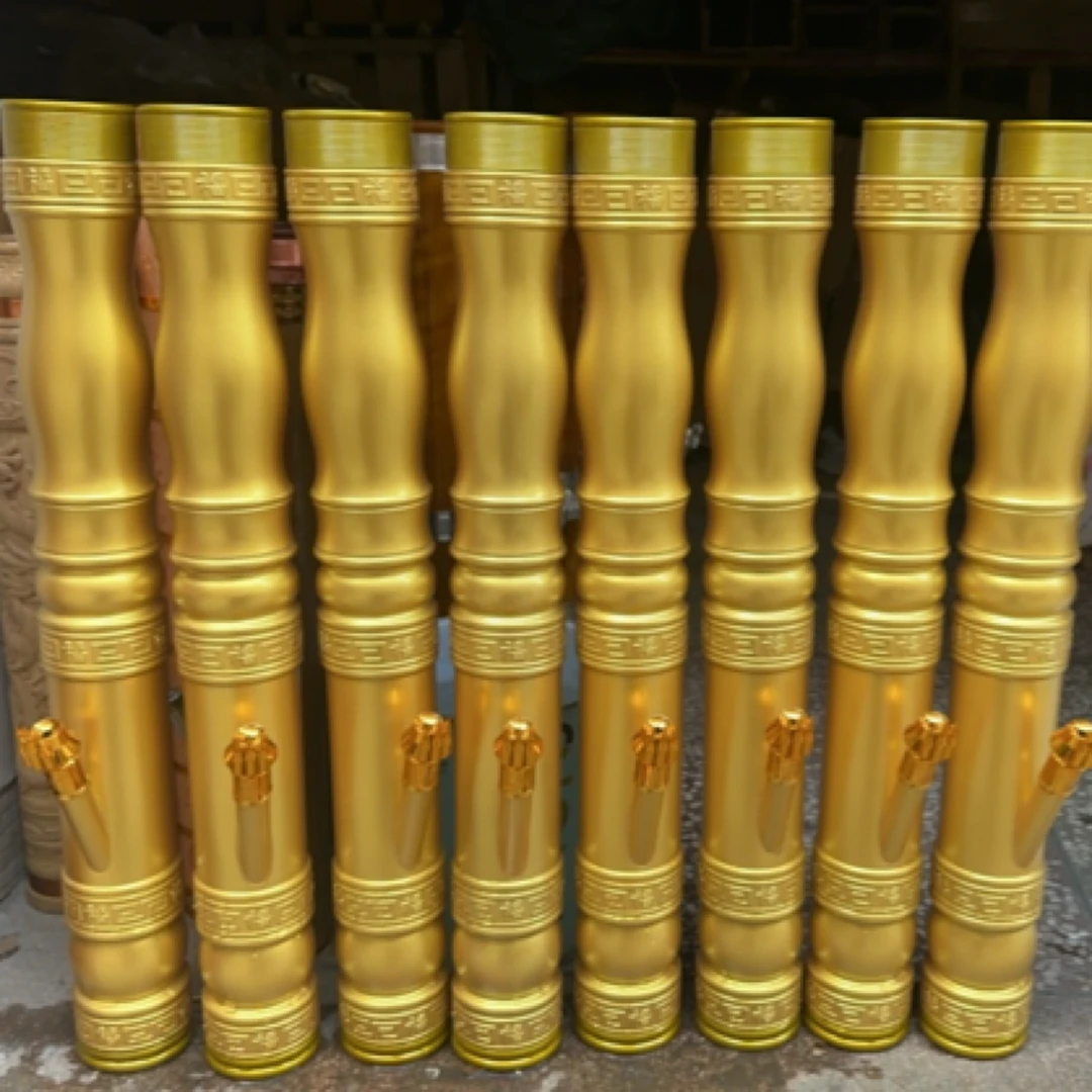 云南烟筒雕龙树脂花瓶大号一体成形耐用装饰品大号78cm口径9cm