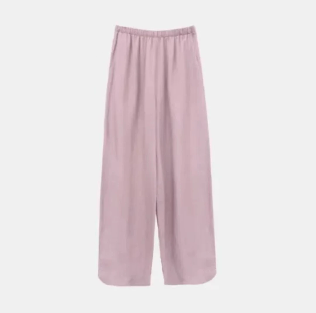 【雨露天丝】夏季新款女士休闲简约宽松亚麻休闲裤G141-9152