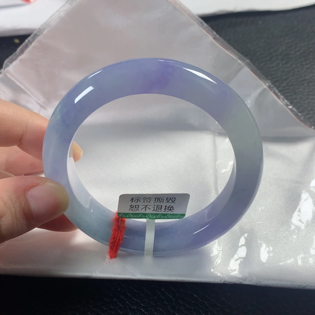 翡翠手镯未镶嵌缅甸天然翡翠手镯55圈口