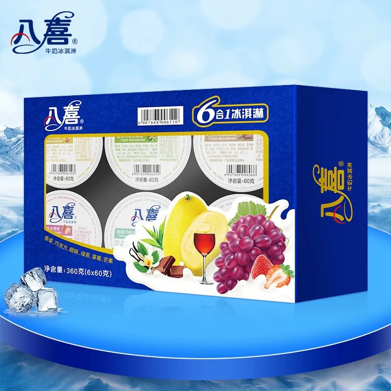 BAXY/八喜六合一冰淇淋混合口味 360g(60g*6杯)雪糕同城送雪糕同城配