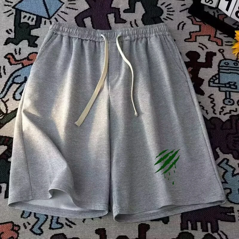 港式潮流宽松短裤男夏季五分裤外穿大裤衩休闲外穿直筒沙滩裤宽松