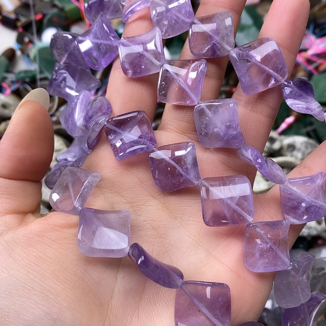 玛瑙/玉髓未镶嵌珠宝半成品紫水一条