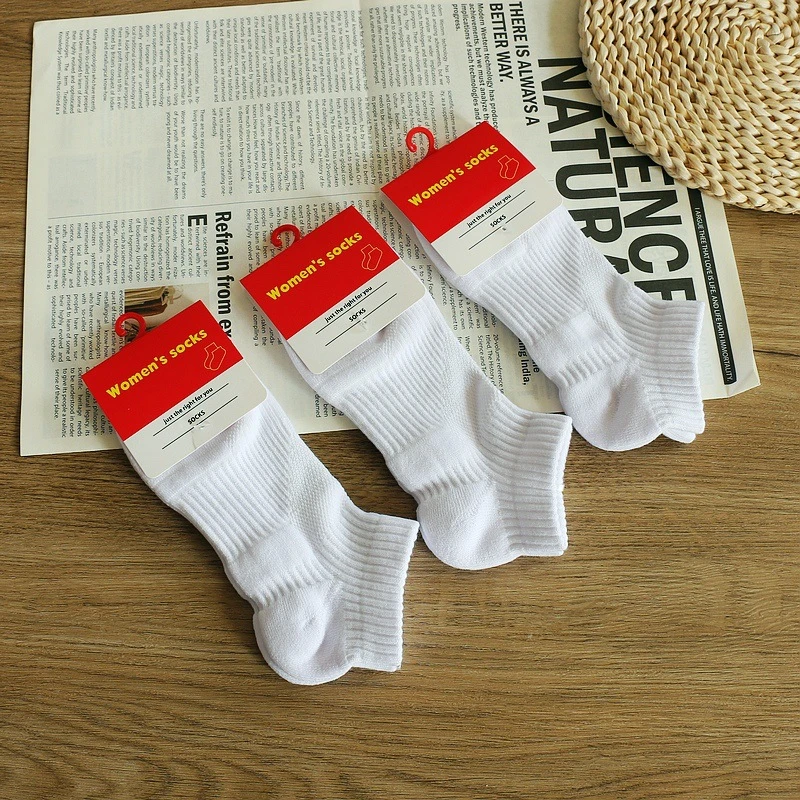 极意气垫式女袜休闲运动袜子羽毛球毛巾底跑步加厚压力船袜短袜