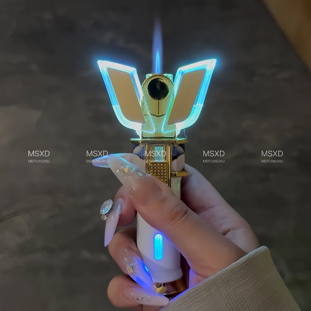 新奇发光迪迦奥特曼神光棒变身器防风充气打火机送男友礼物LED灯