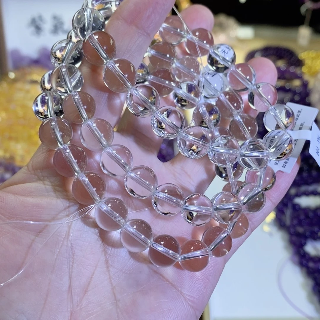 水晶手链未镶嵌白水晶卡10咪双A