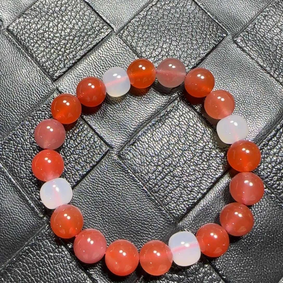 南红玛瑙未镶嵌手串9.5mm+