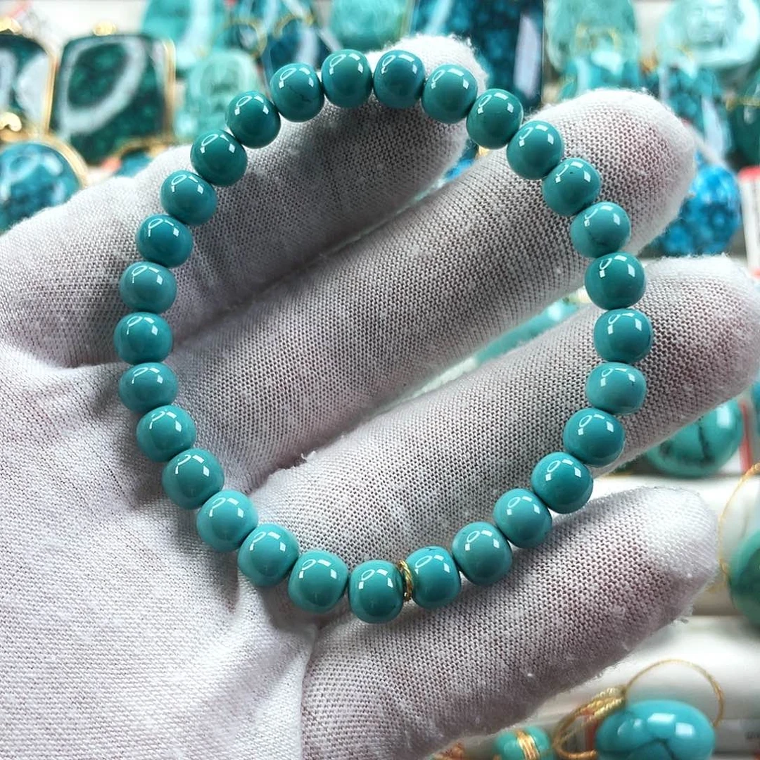 绿松石未镶嵌车挂尺寸6.8