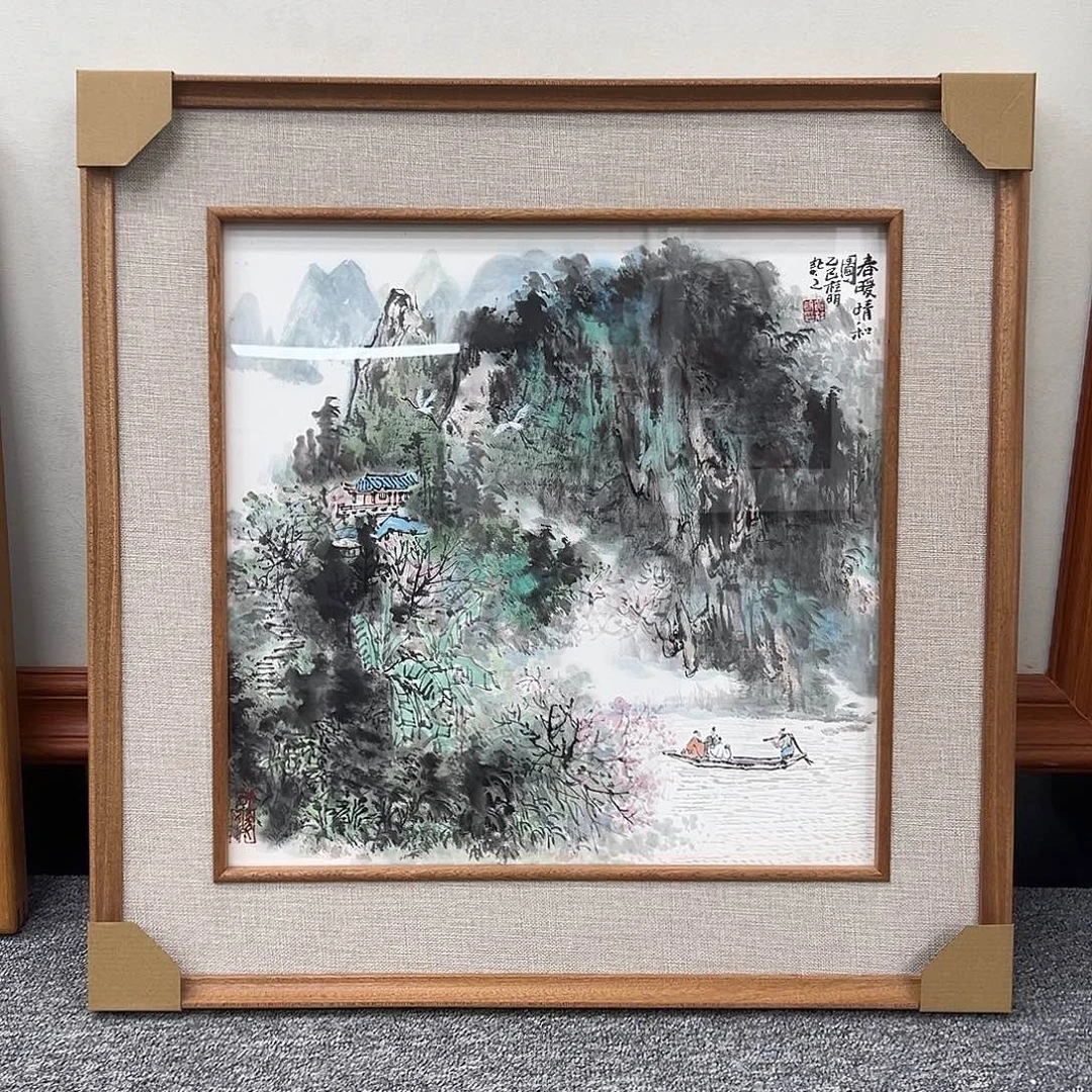 国画黄桂明三尺斗方50*50精品带框