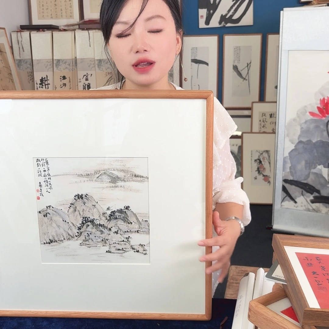 书法扬*手写手绘字画带框