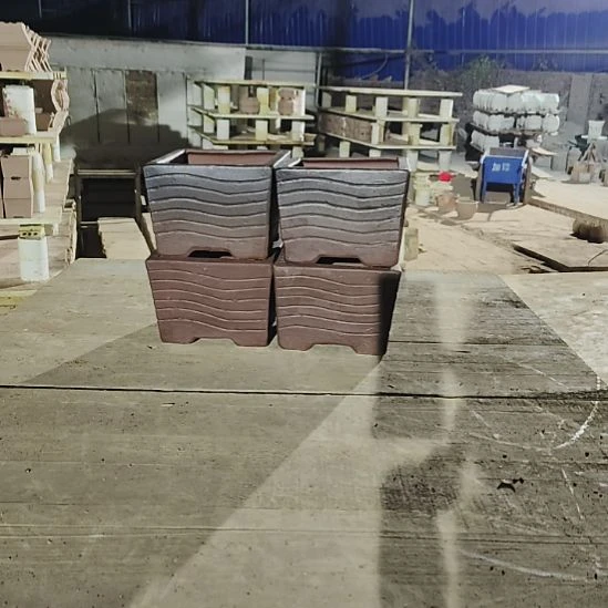 条纹四方高12口径16素2黑2个共四个瑕