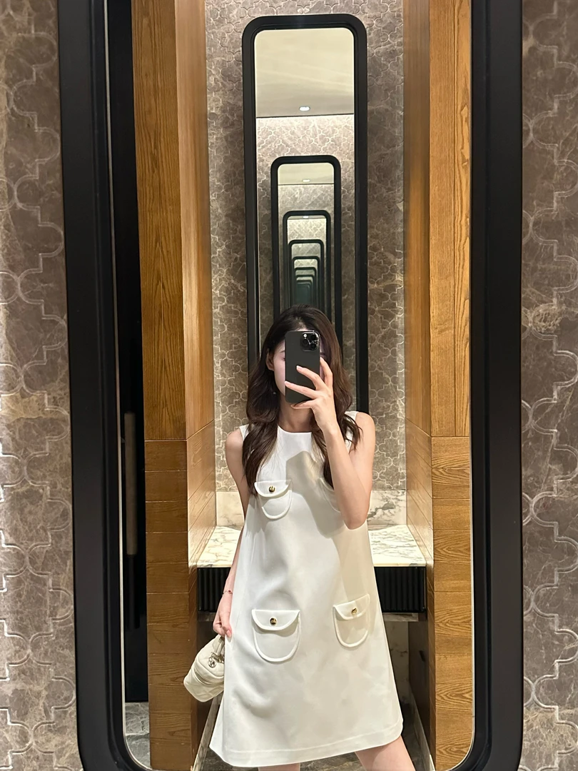 YuGee-高定小金扣羊毛混纺减龄百搭连衣裙