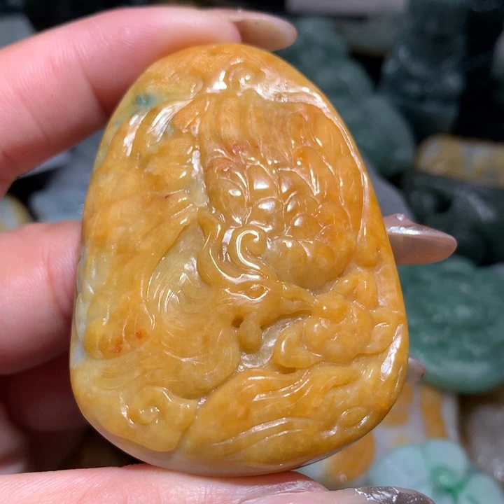 翡翠未镶嵌颈饰保真天然A货翡翠