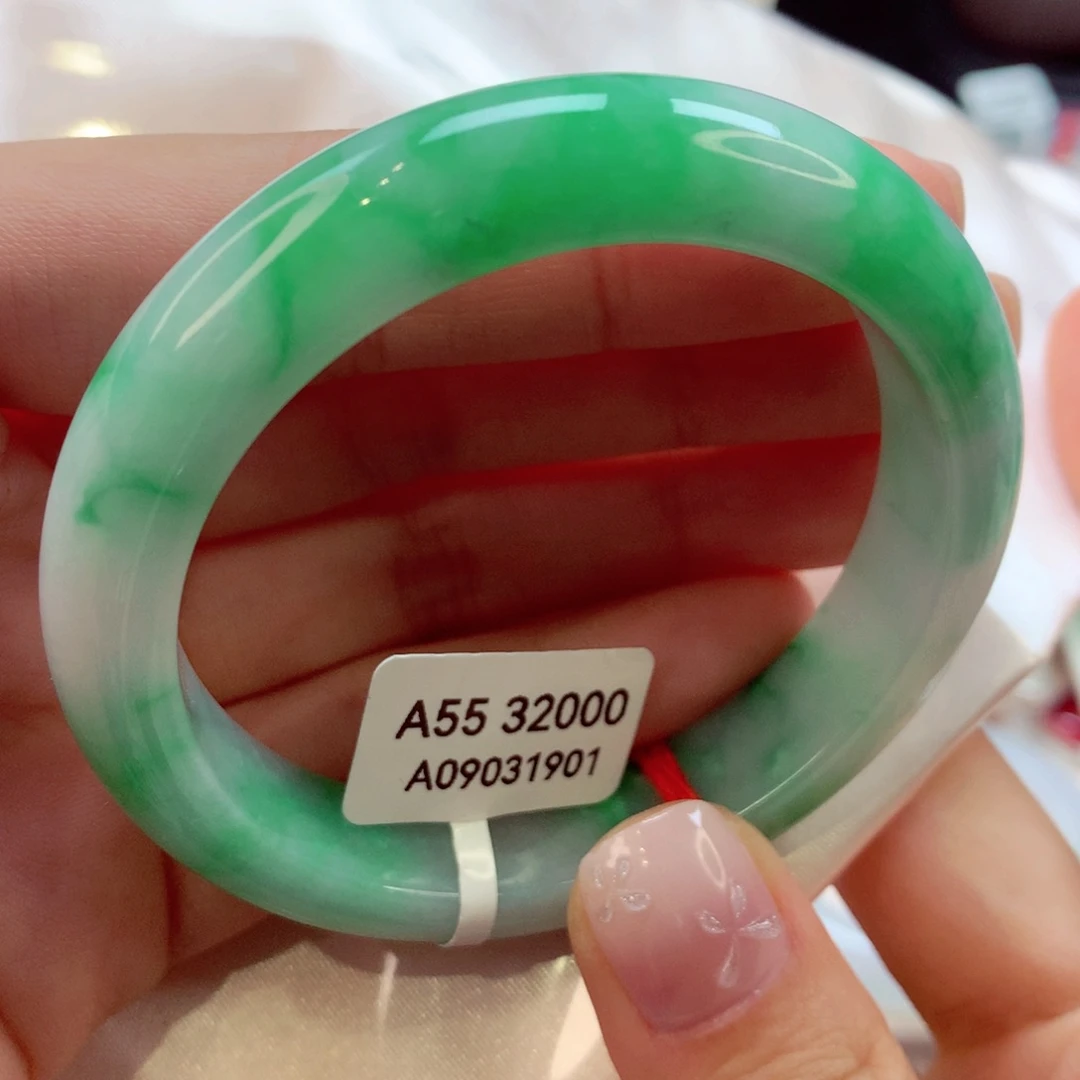 翡翠手镯未镶嵌25正圈77