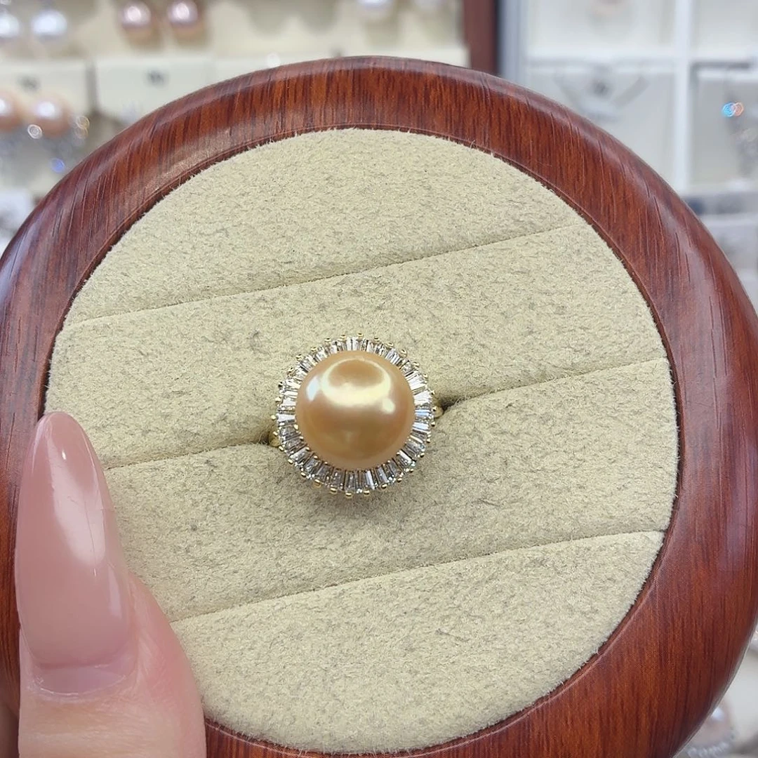 合金淡水珍珠戒指F