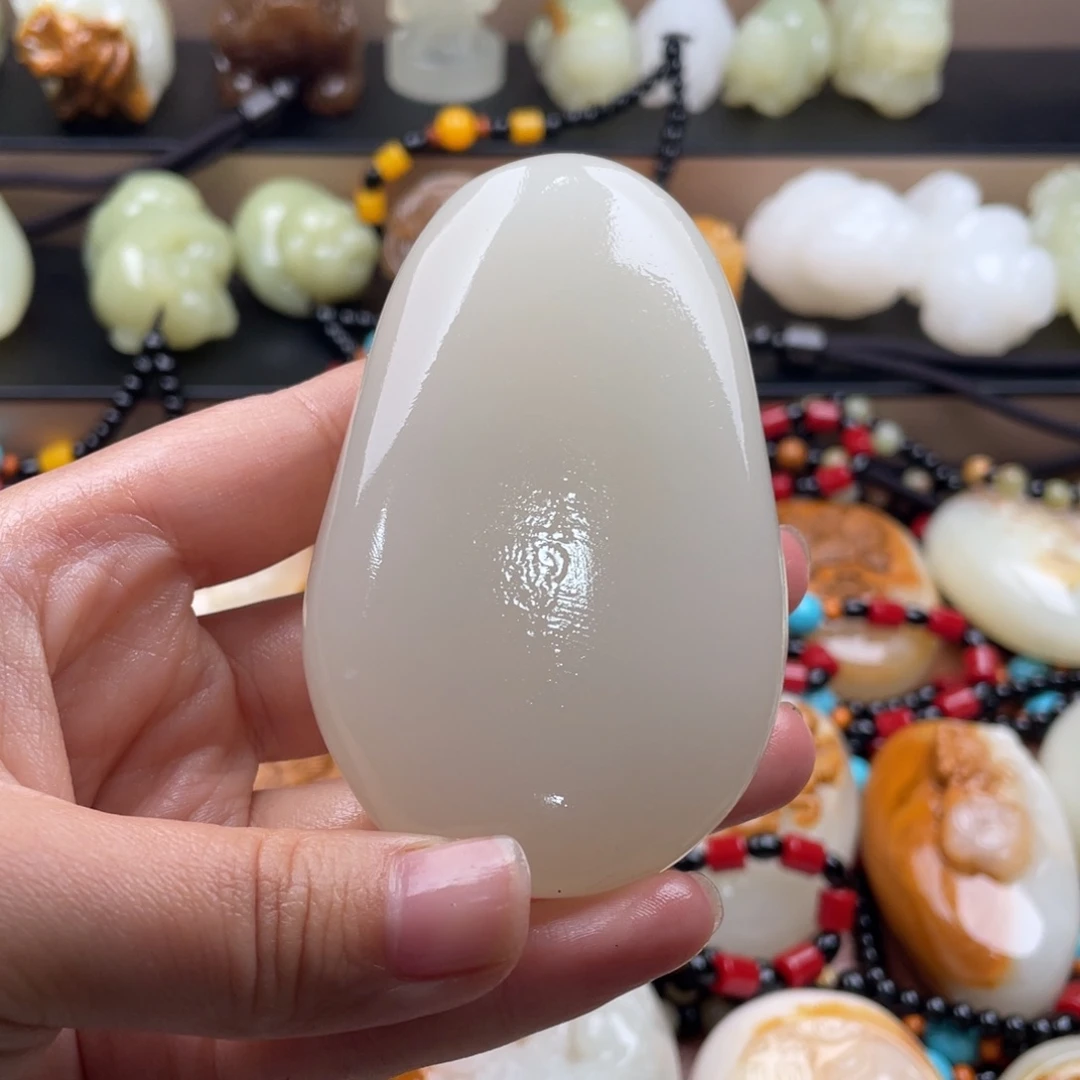 阿***读石材天然古青石手把件