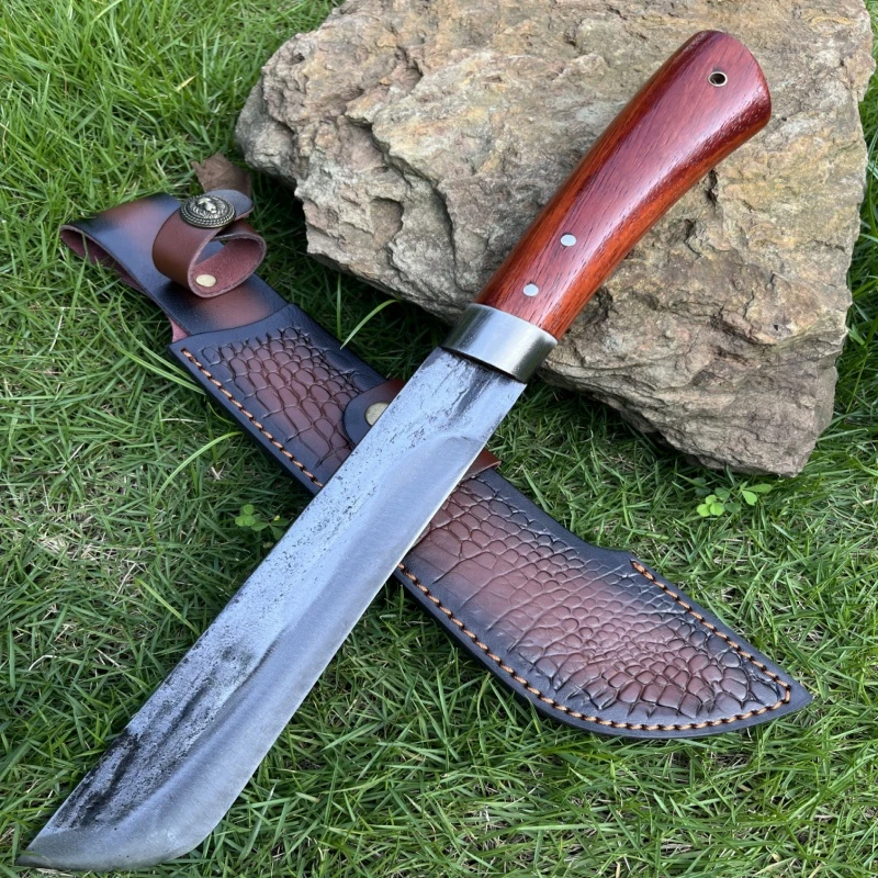 手工一体锻打户外露营野营丛林探险排障多功能刀具