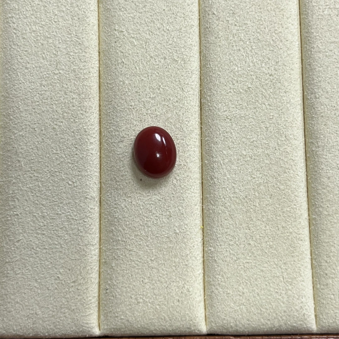 天然阿卡红珊瑚牛血色蛋面