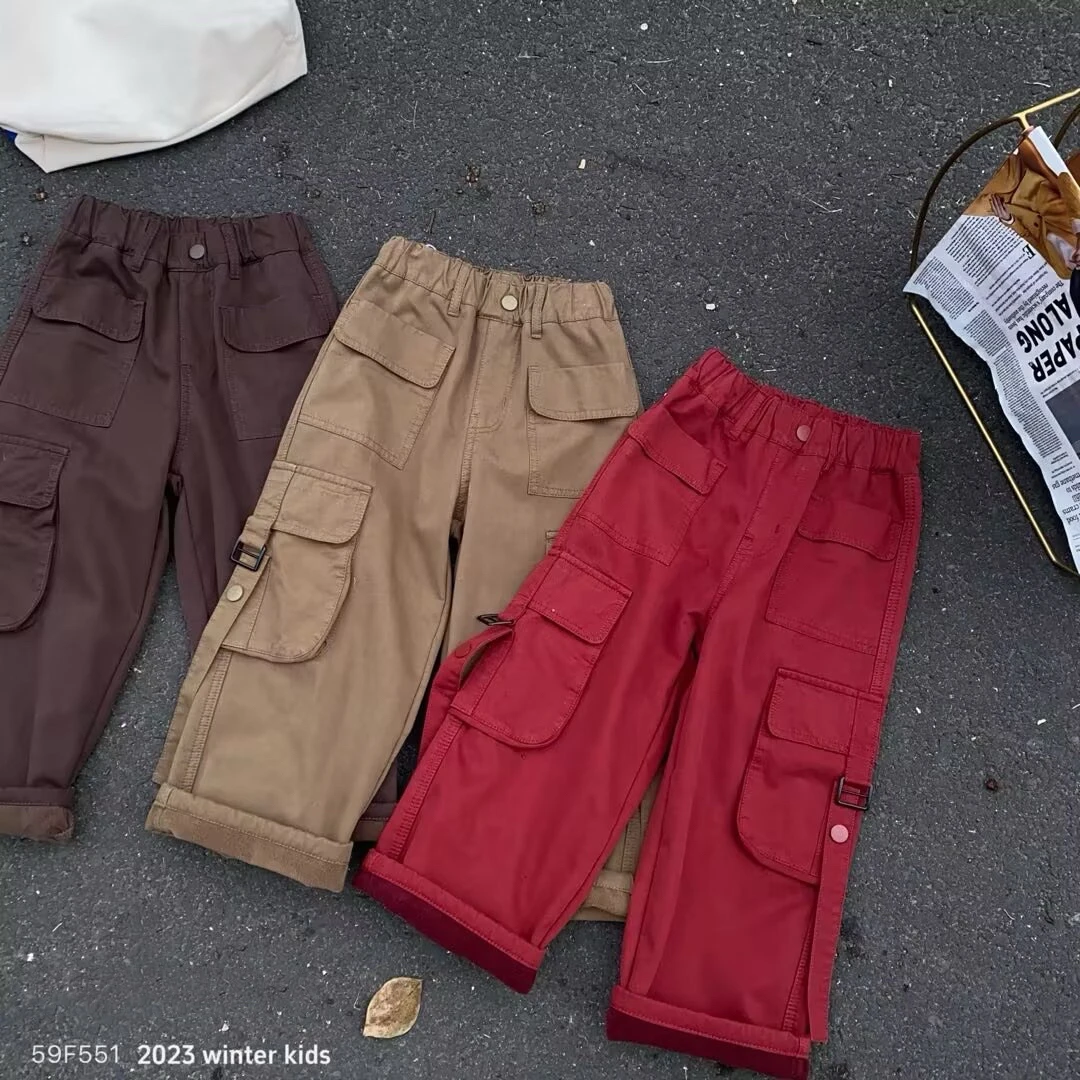 59551高端童装时尚百搭休闲加绒休闲裤B2-1-3