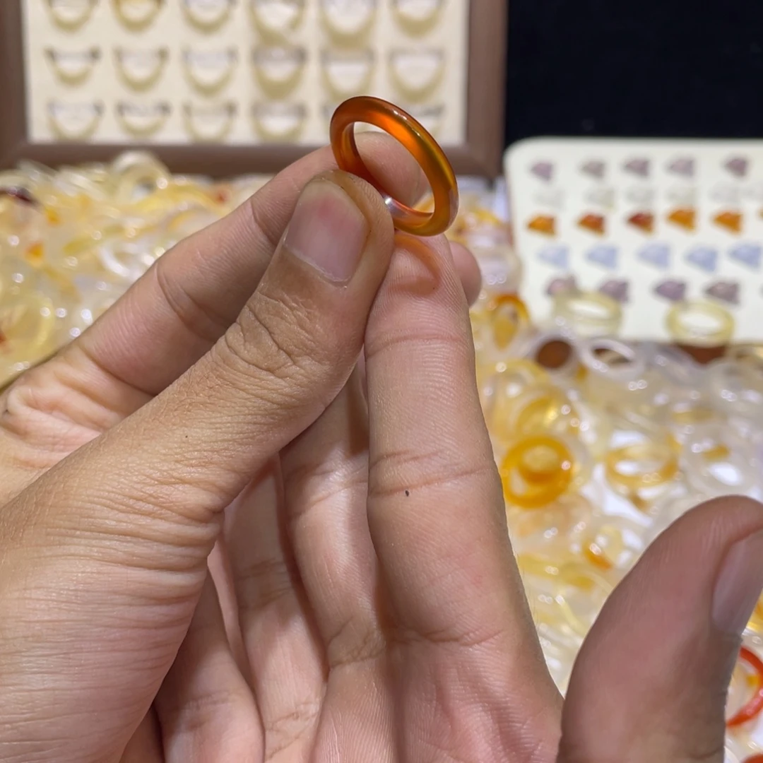 玛瑙/玉髓合金戒指5号港16