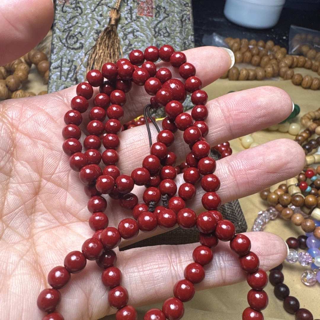 红色元色，男女都适合带朱砂手链手串
