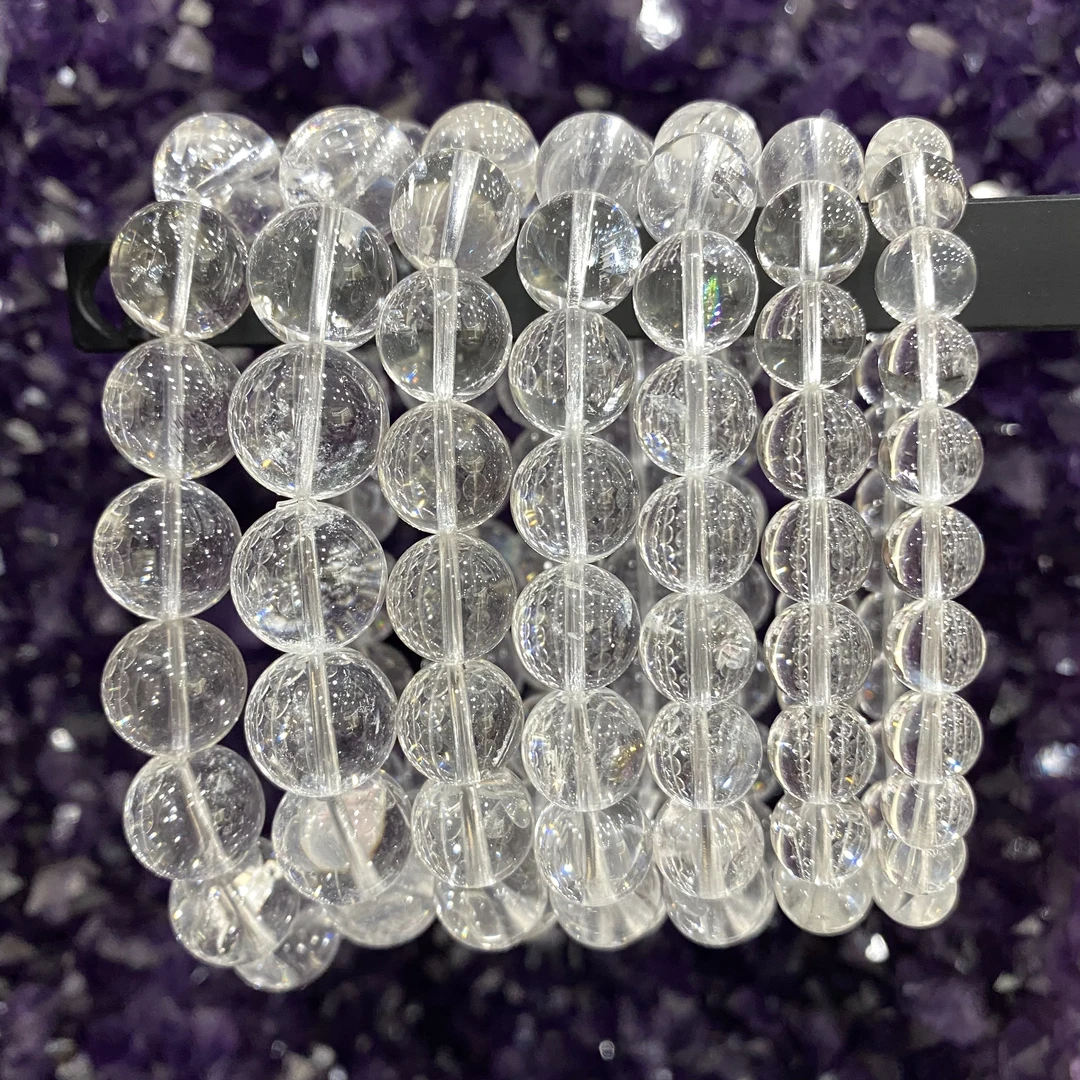 D719-天然喜马拉雅白水晶手串单圈-多样性发其一