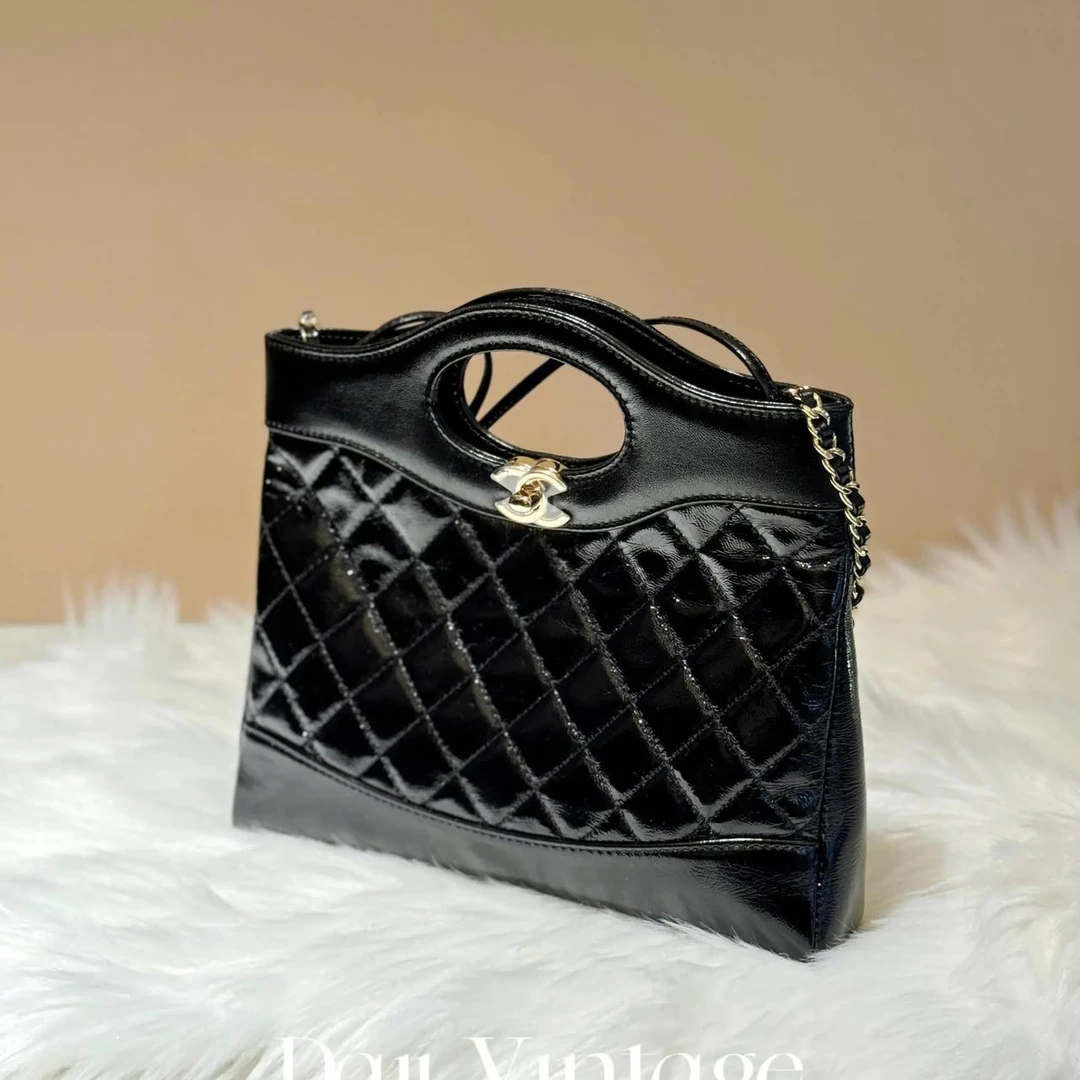 99新 Chanel/香奈儿 大吉中古/Chanel香奈儿黑金31bagmini手提斜