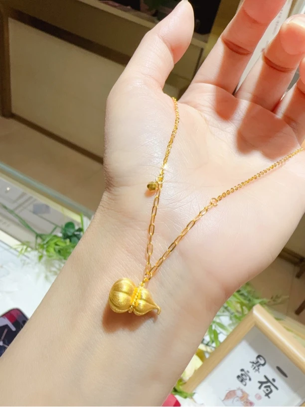 足金999葫芦套链