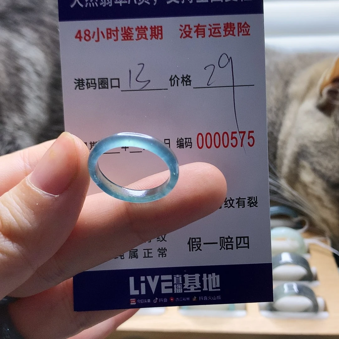 翡翠戒指未镶嵌天然翡翠戒指