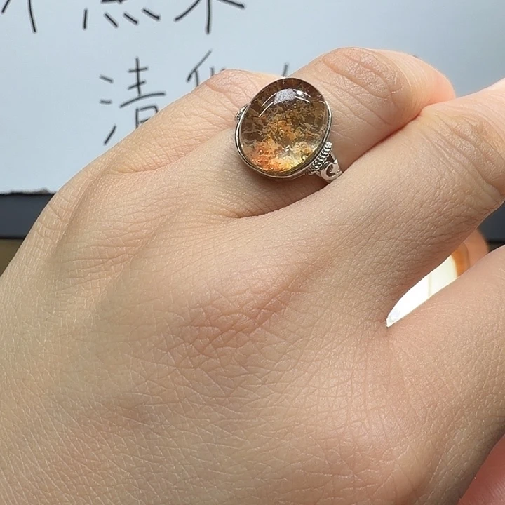 水晶戒指银S925镶嵌