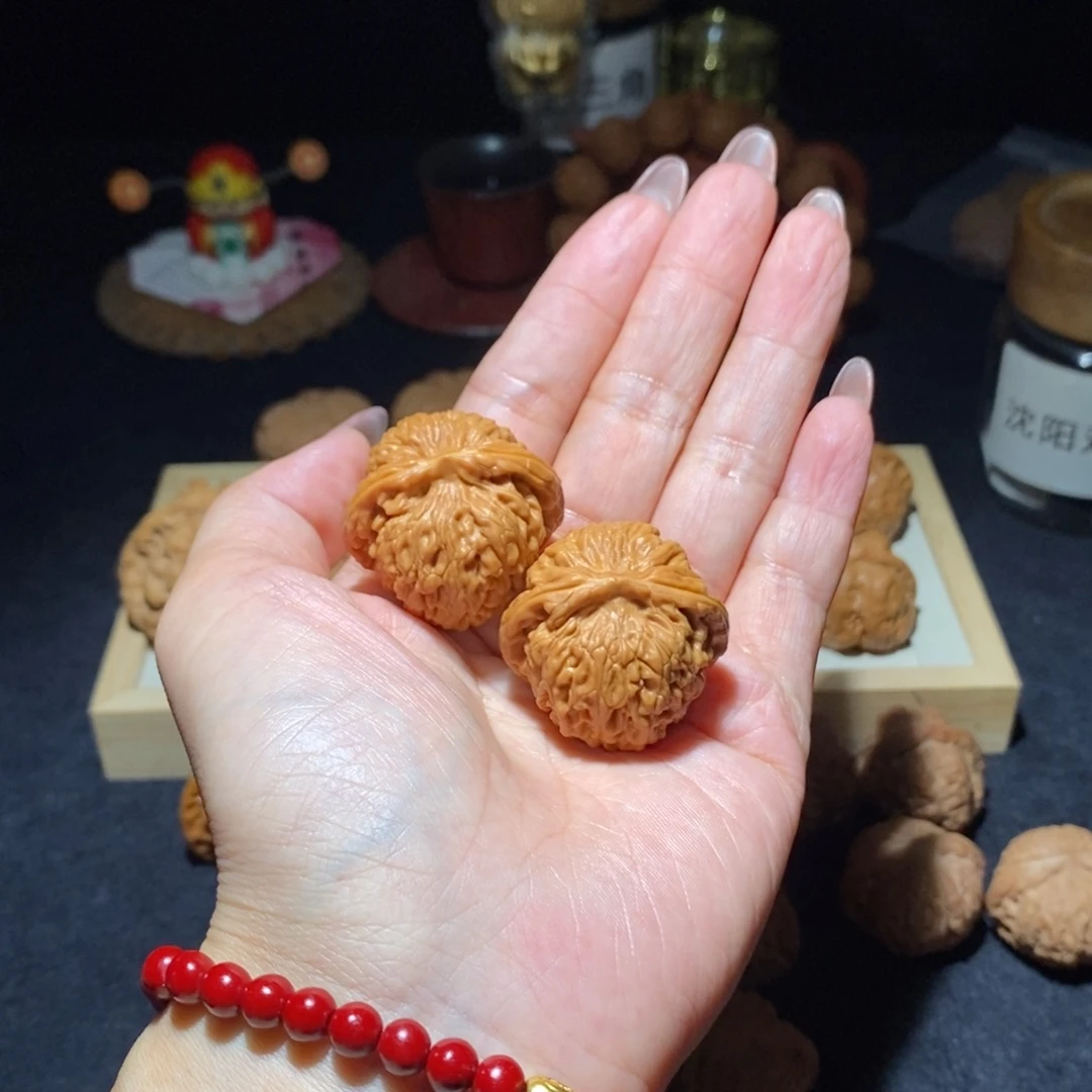 风***雪文玩核桃吊坠莲花34