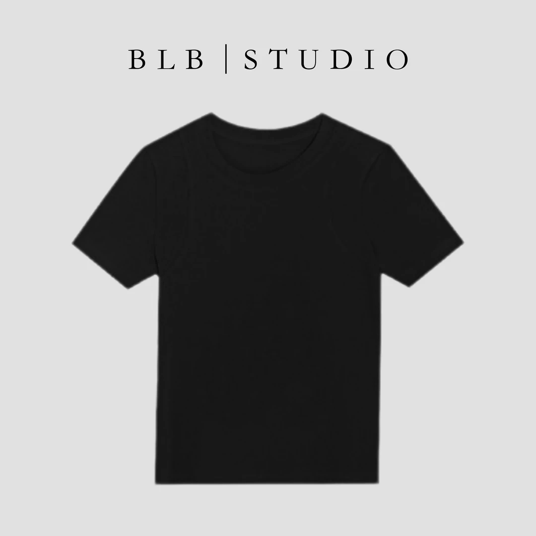 BLB•板老板（塑形T）圆领修身正肩设计感短袖T恤-251025