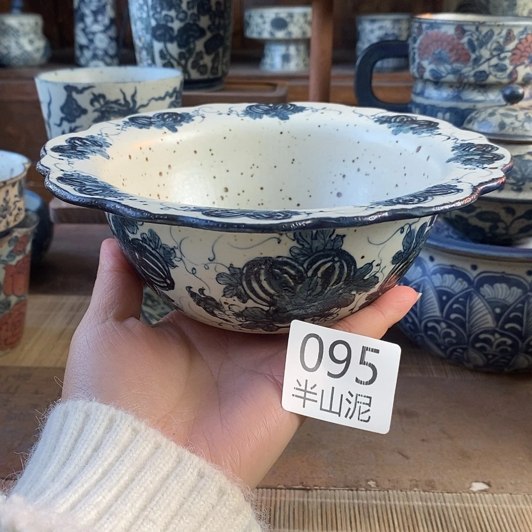 陶手工手绘青花高温陶瓷