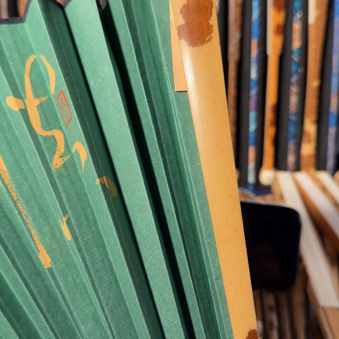 扇子£***¢兵哥扇艺斑竹折扇