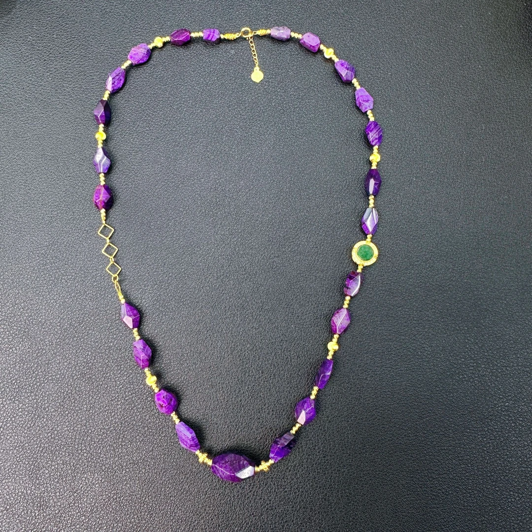 7107舒俱来帝王紫钻切18k金项链多样性发其一