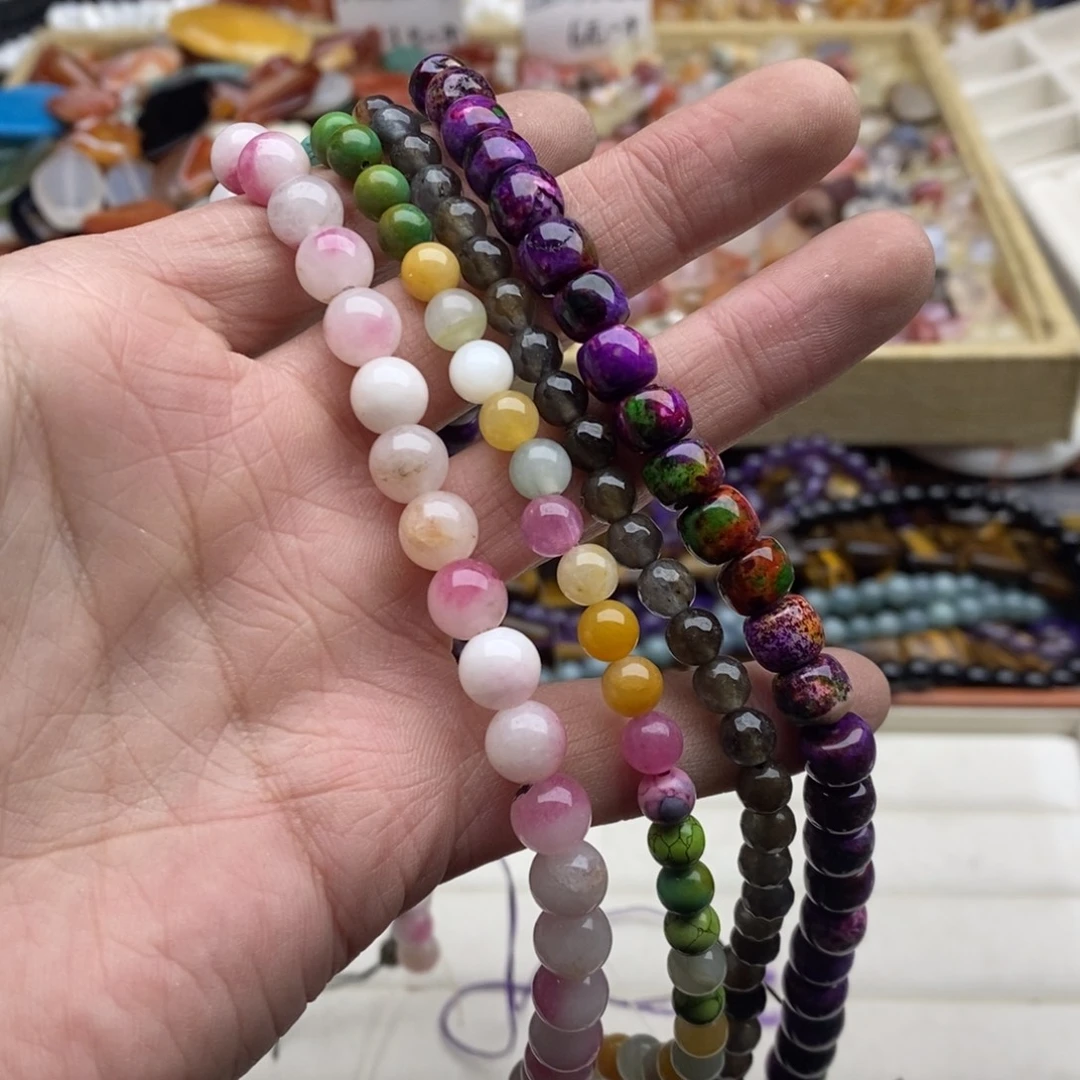 玛瑙/玉髓未镶嵌珠宝半成品打包四条B57