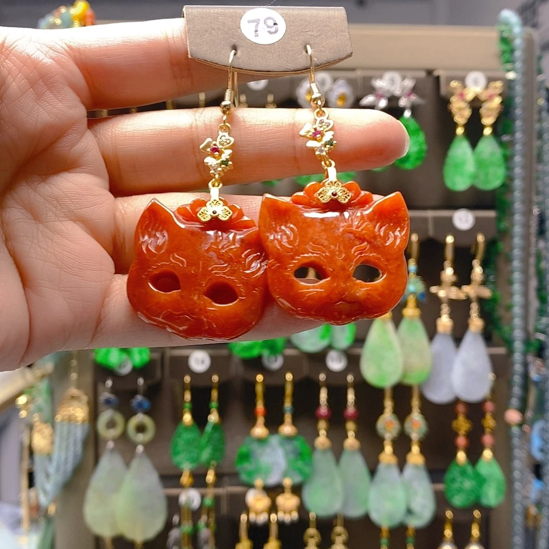 未镶嵌翡翠耳饰翡翠