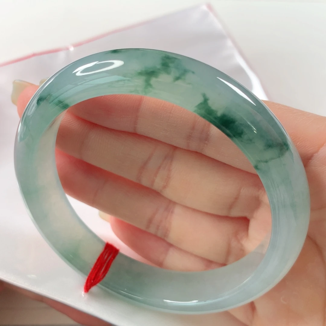 未镶嵌手镯翡翠 正圈①⑨③冰飘花