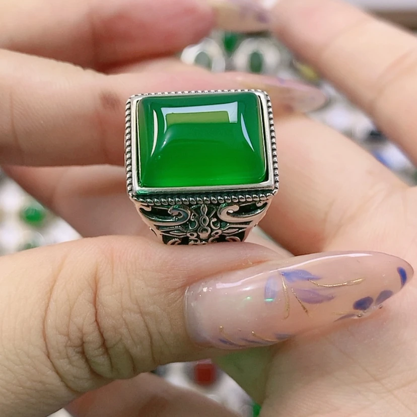 【闪购商品】玛瑙/玉髓戒指银S925镶嵌