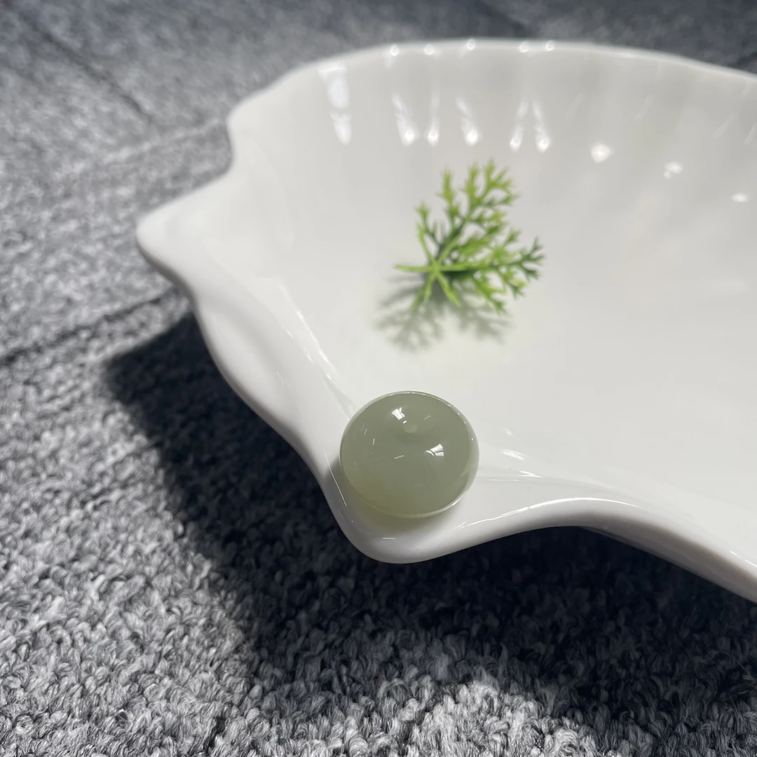 和田玉平安扣吊坠约18*12mm