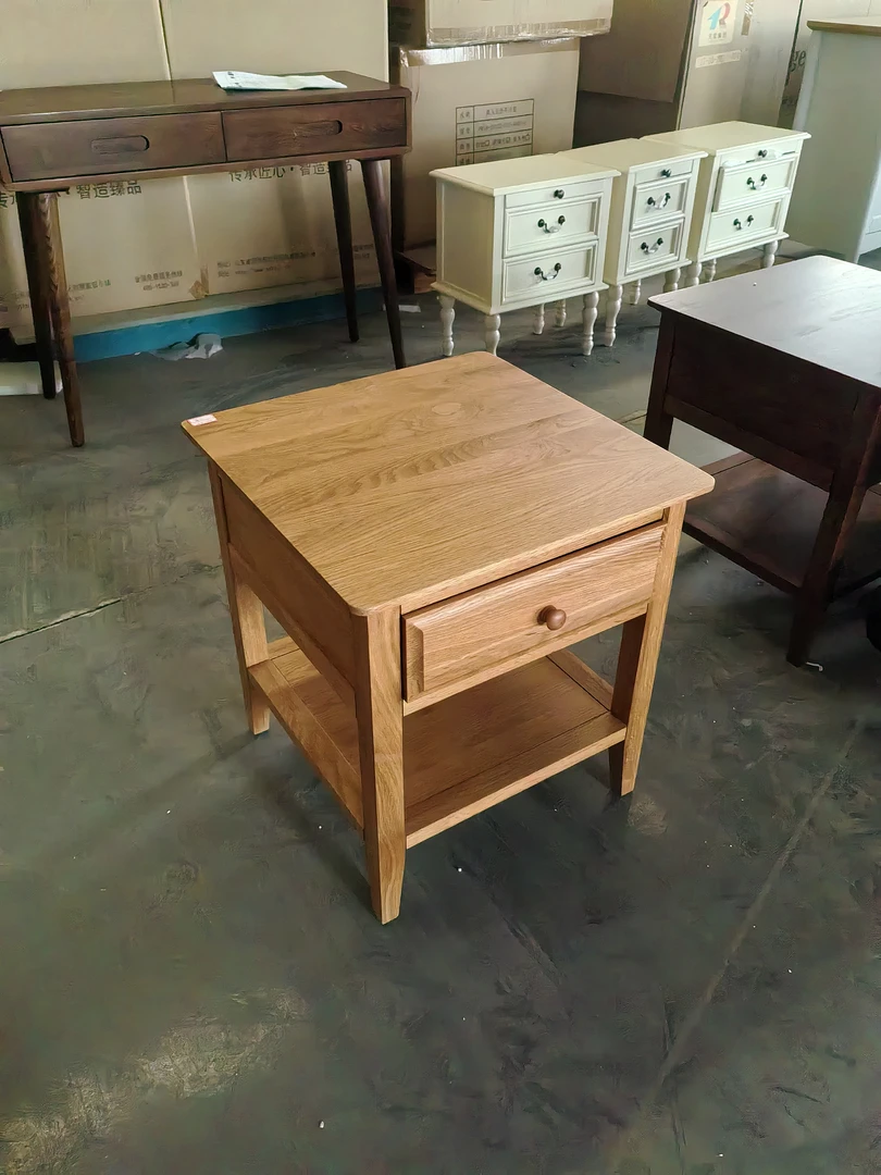 【尾货专属】全实木床头柜边几白橡木斗柜卧室储物柜边柜