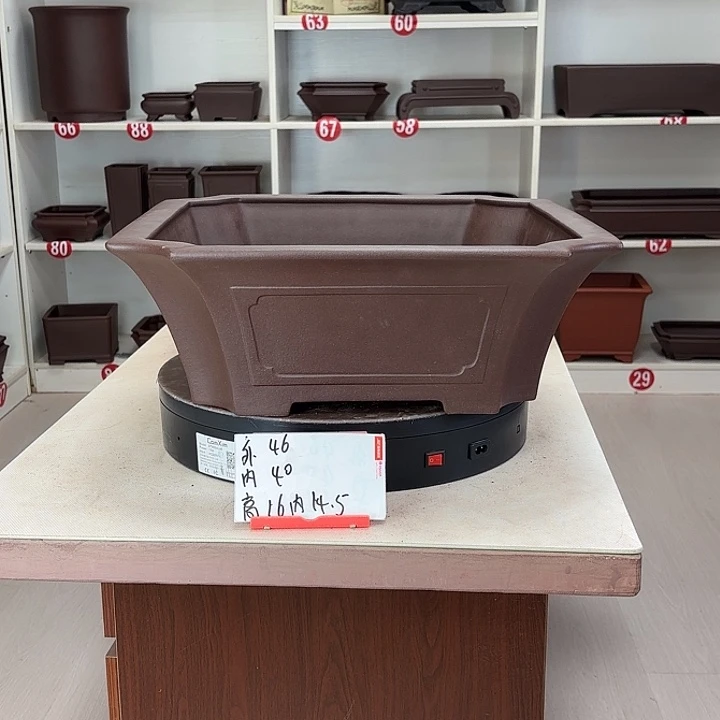 紫砂花盆四方形山大