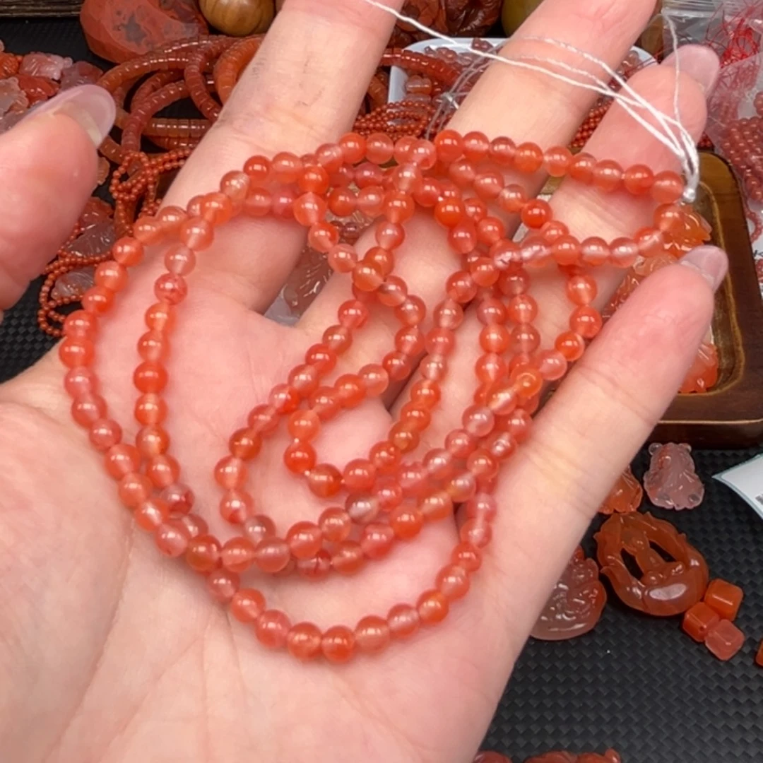 南红玛瑙未镶嵌手链