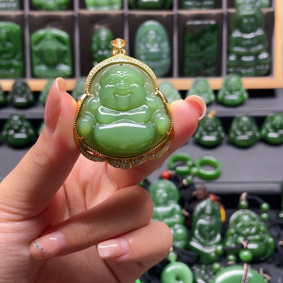 和田玉银S925镶嵌颈饰