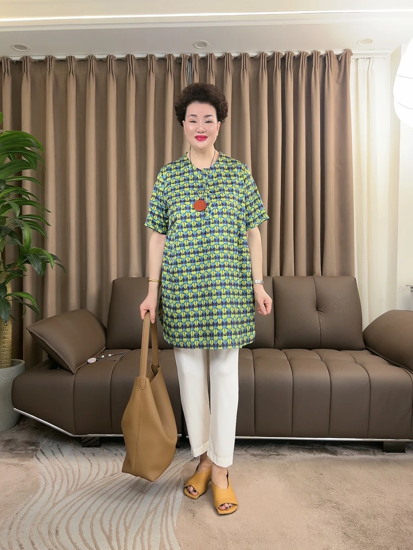 MZRY NIUJIE 清凉人丝提花上衣 衣长76-77 胸围114-130