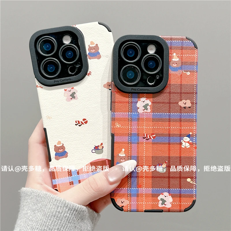 瞳眼全包小羊皮适用苹果iPhone17/华为荣耀/oppo/vivo/小米手机壳