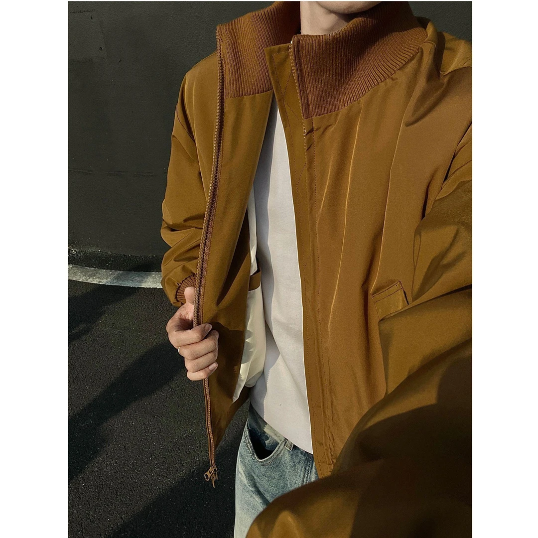 cleanfit短款廓形飞行员夹克男女款秋季立领美式休闲bomber外套