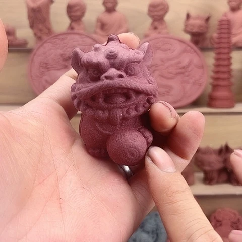 泥塑龙涎玫瑰瑕疵款醒狮福利价