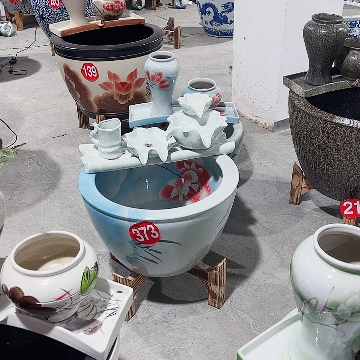 C***D景德镇陶瓷鱼缸艺术直径62厘米好40厘米