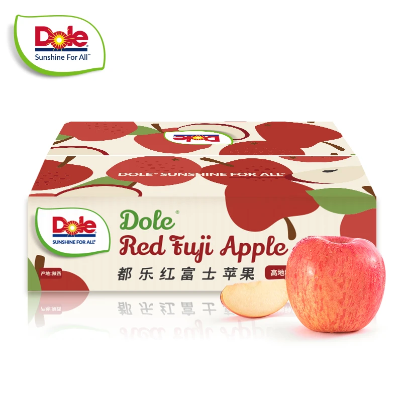 【都乐Dole】 陕西富士苹果4.5斤12粒彩箱 精美脆甜 浓郁皮薄